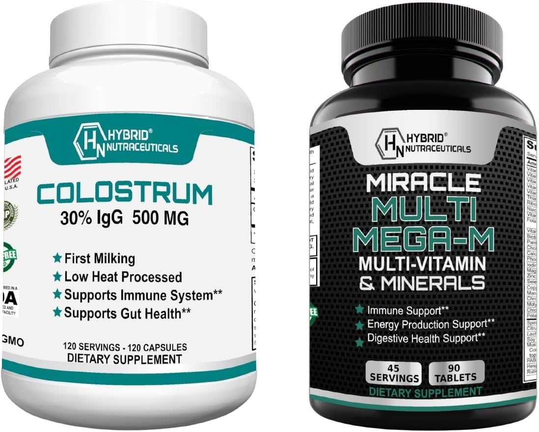 Boost Your Immune System with Hybrid Nutraceuticals Bovine Colostrum & MiracleMulti MEGA Formula