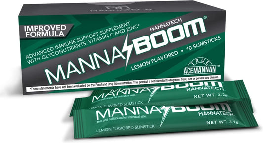 Boost Your Immunity with Mannatech Advanced Supplement - Enhanced Vitamin C, Manapol, Zinc & Glyconutrients in MannaBOOM - 30 Slimsticks