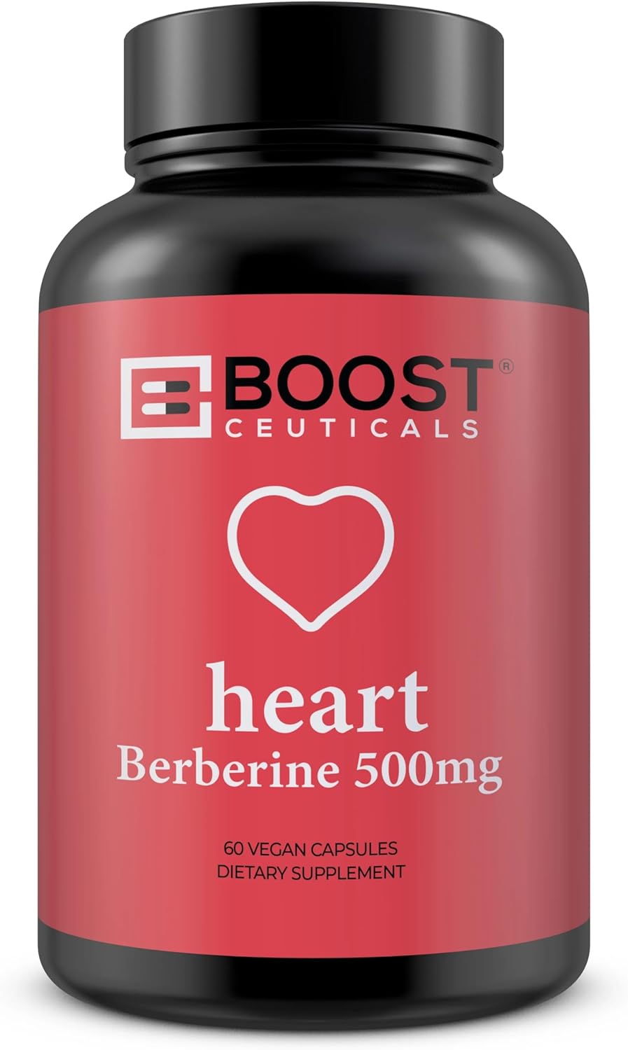 BoostCeuticals Berberine 500mg Capsules - Vegan Non GMO Gluten Free Supplement with No Stearates, 60 Count