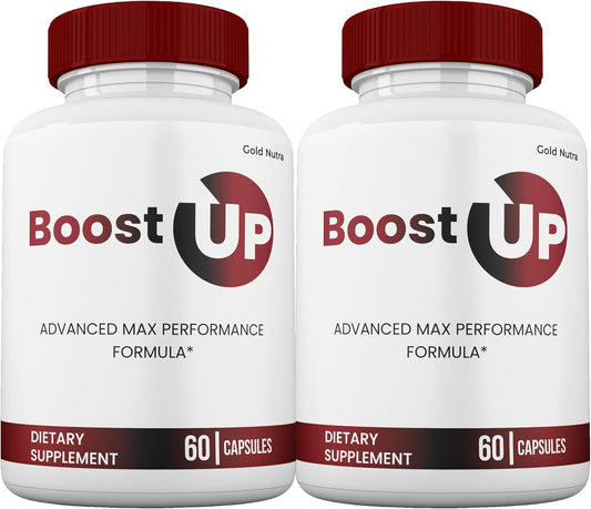 BoostUp Gold Nutra Capsules - Maximum Strength All Natural Supplement, 60 Capsules per Bottle (2 Pack)