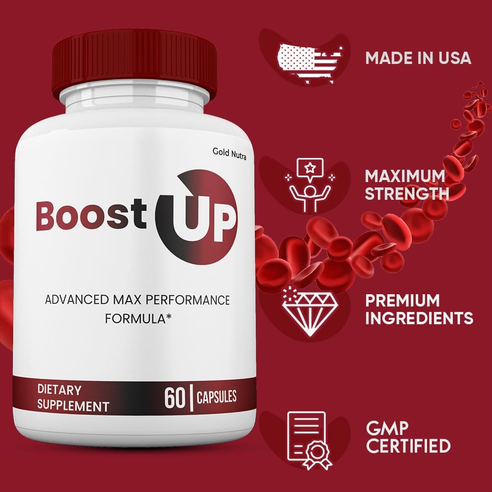 BoostUp Gold Nutra Capsules - Maximum Strength All Natural Supplement, 60 Capsules per Bottle (2 Pack)