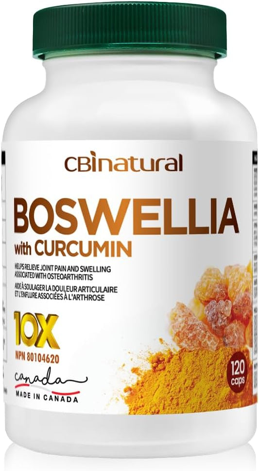 Boswellia 10:1 Extract with Curcumin 120 Vegan Capsules - 433mg Formula