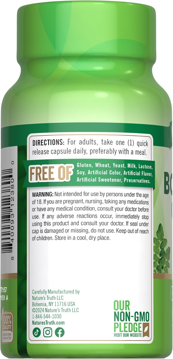 Boswellia Complex 1200mg with BioPerine 60 Capsules - Non-GMO & Gluten Free