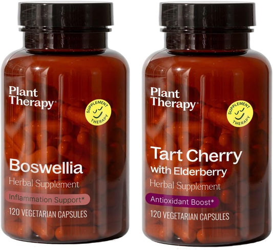 Boswellia & Tart Cherry with Elderberry Herbal Supplement Capsules for Plant Therapy