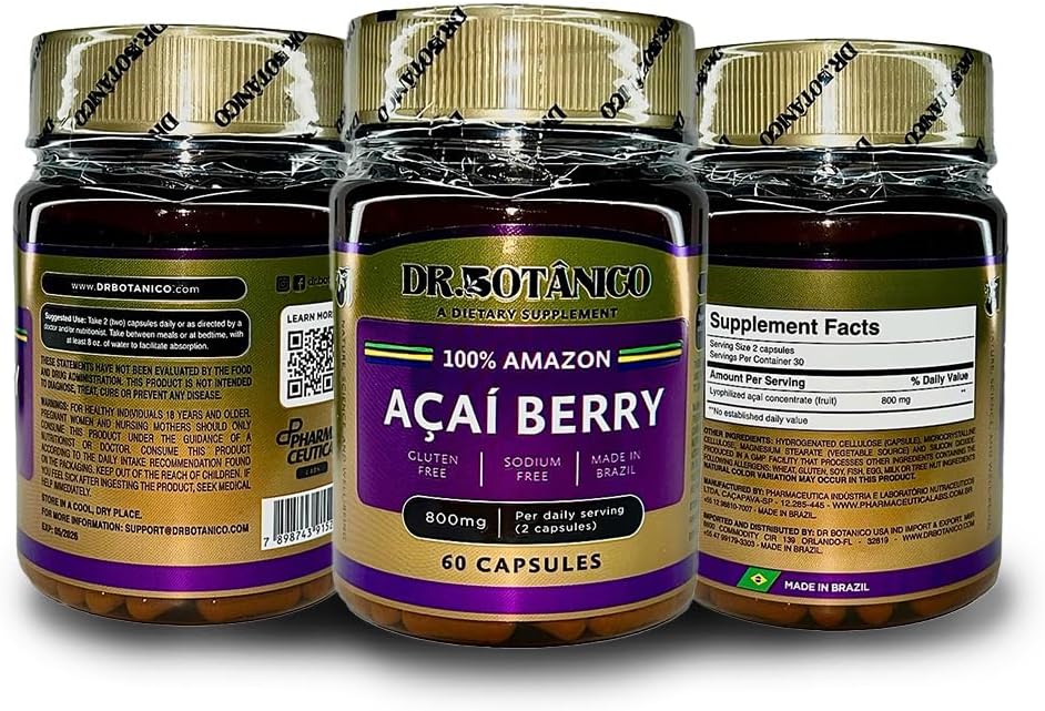 Botanical Doctor AÇAÍ Berry Supplement 800MG - 60 Capsules