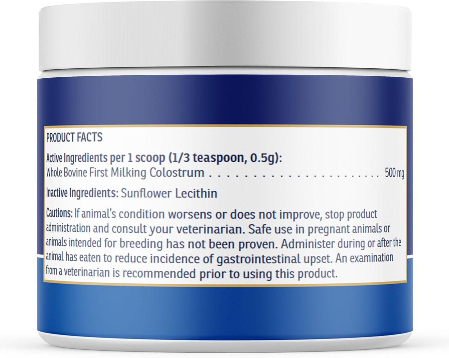 Bovine Colostrum Powder for Cats & Dogs - Immune & Digestive Support Supplement - 3.52 oz (100g)