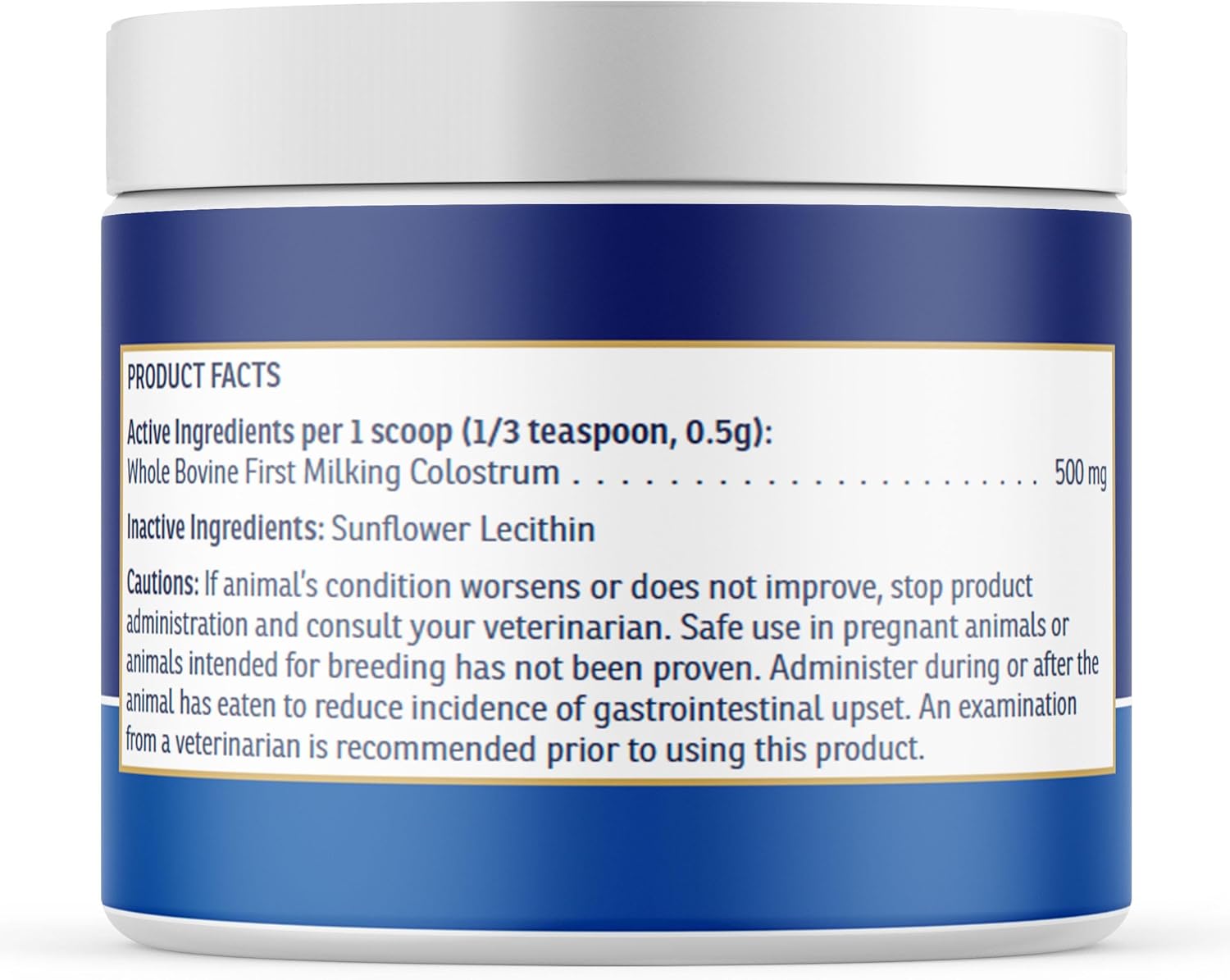 Bovine Colostrum Powder for Cats & Dogs - Immune & Digestive Support Supplement - 3.52 oz (100g)