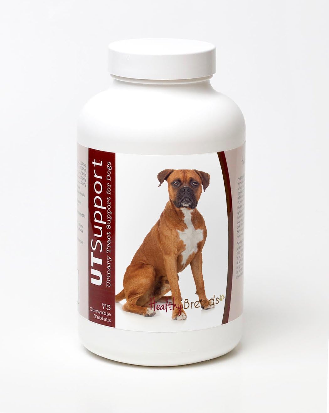 Boxer Cranberry Supplements for Dogs - 75 Chewable Tablets by Healthy Breeds