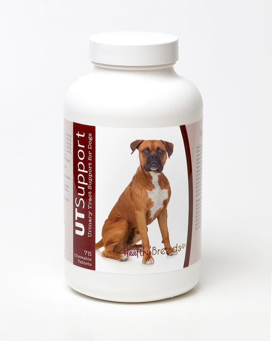 Boxer Cranberry Supplements for Dogs - 75 Chewable Tablets by Healthy Breeds