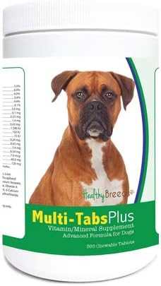 Boxer Multi-Tabs Plus Chewable Tablets - 180 Count for Healthier Breeds