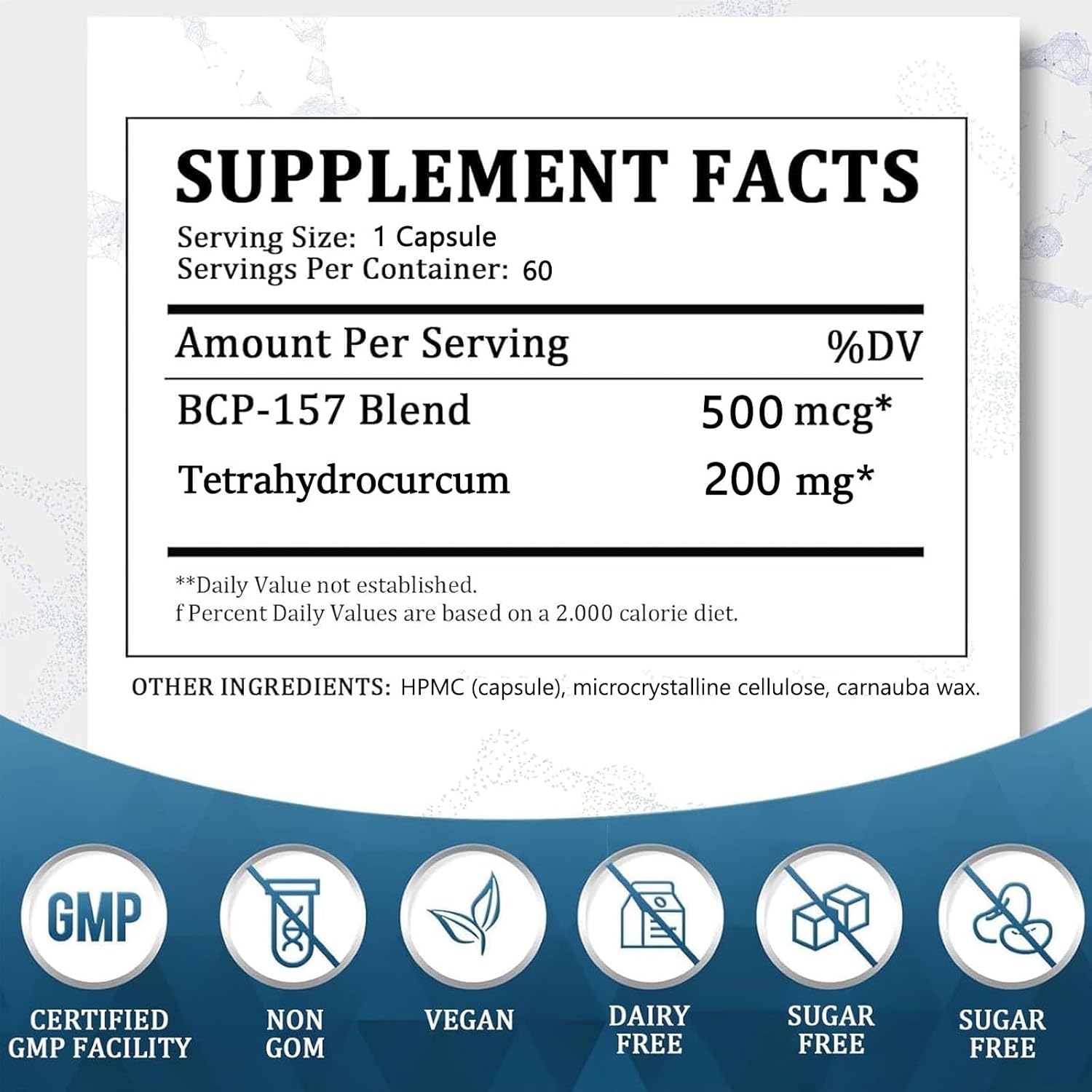 BPC-157 Rapid Pro Capsules - Non-GMO, Gluten Free Peptide Supplement