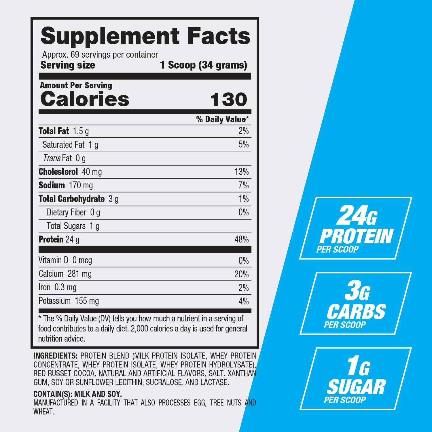 BPI Sports Best Protein Blend for Muscle Growth & Recovery - 100% Whey, Meal Replacement, No Fillers - Chocolate Brownie - 5.1 lbs