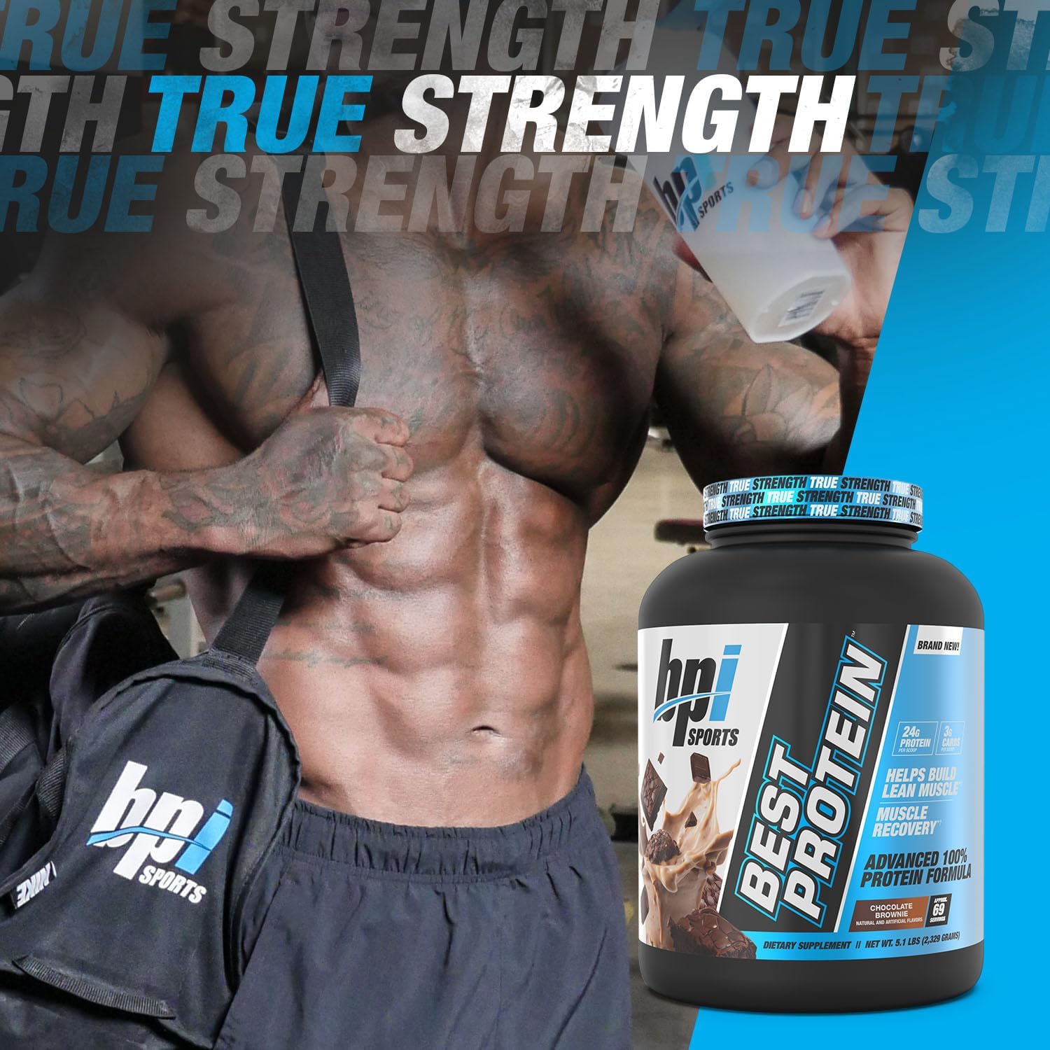 BPI Sports Best Protein Blend for Muscle Growth & Recovery - 100% Whey, Meal Replacement, No Fillers - Chocolate Brownie - 5.1 lbs