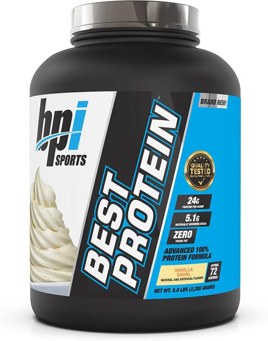 BPI Sports Best Protein Vanilla Swirl 5.1 lb - Premium Quality Protein Supplement