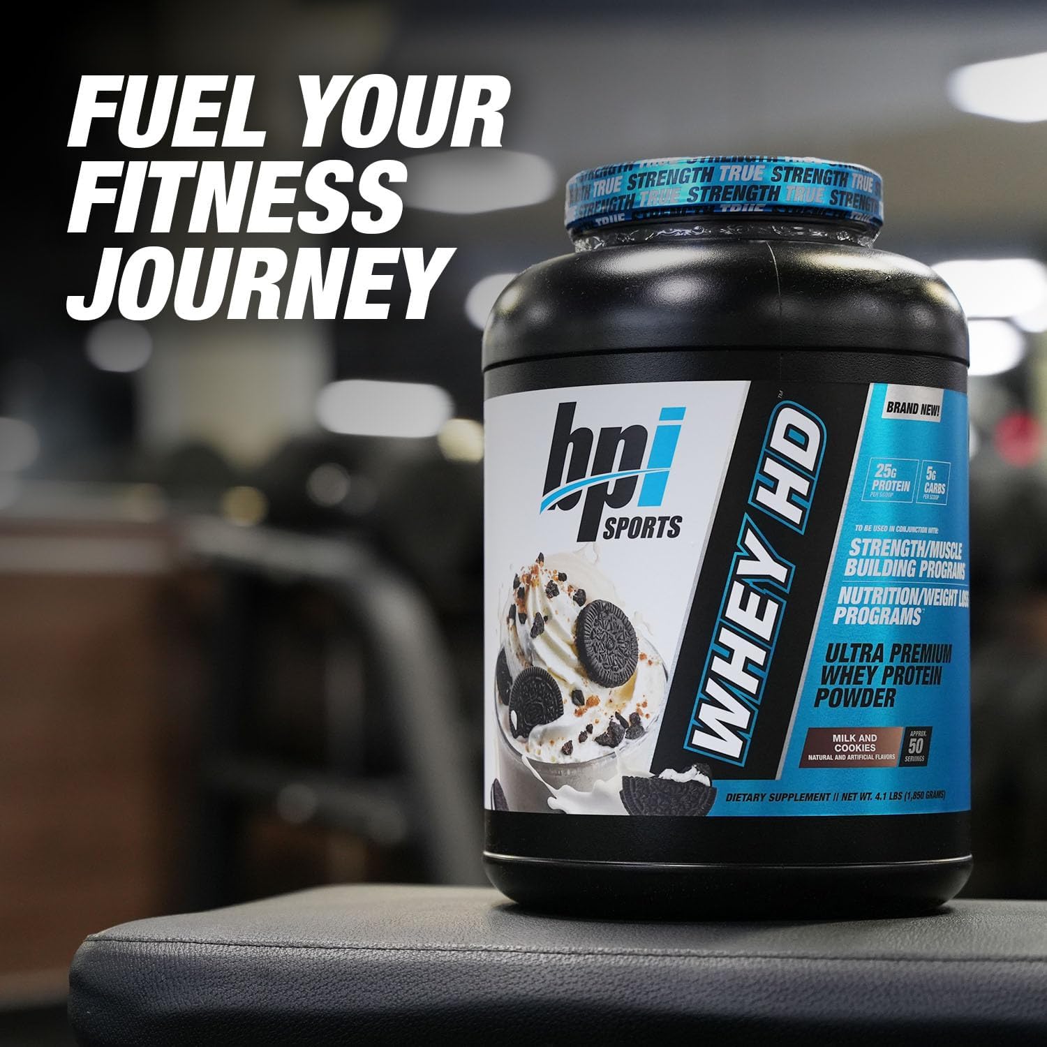 BPI Sports Whey HD Ultra Premium Protein Powder, Milk and Cookies Flavor, 4.1 lb Jar