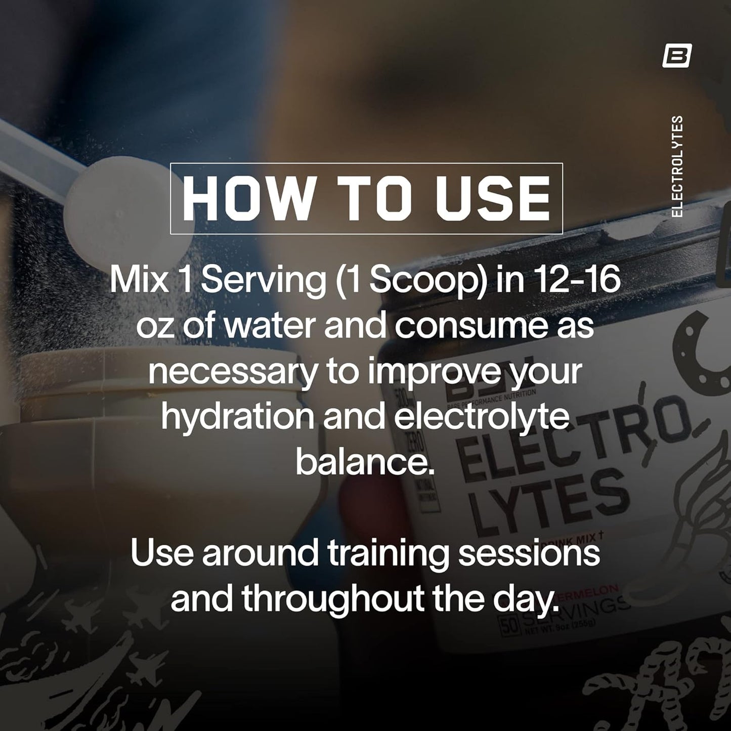 BPN Electrolytes Hydration Drink Mix - Sugar Free Powder with 500mg Sodium - Strawberry Flavor, 50 Servings