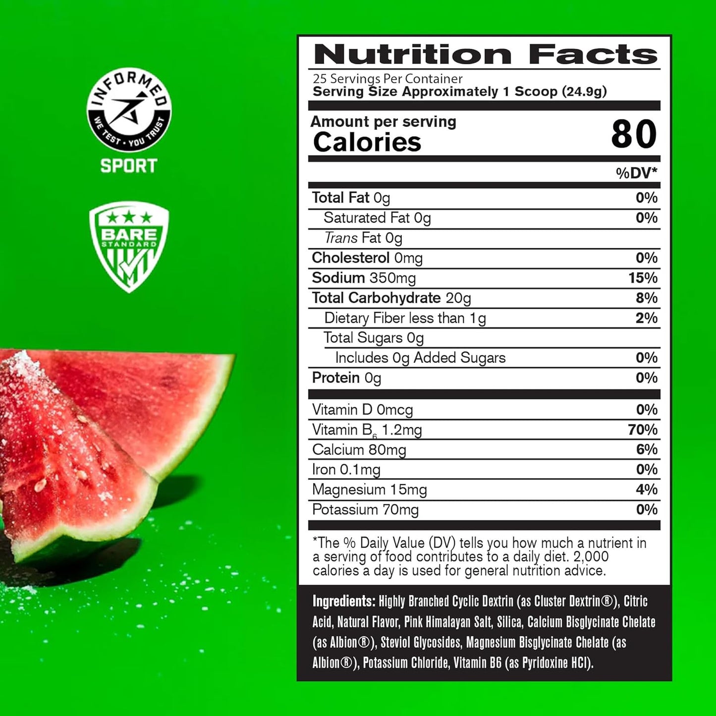 BPN G.1.M Go One More Sport Endurance Fuel with Electrolytes, Calories, and Pink Himalayan Salt - Salted Watermelon Flavor
