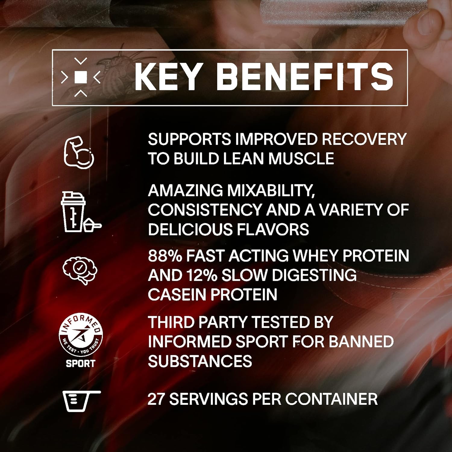 BPN Milk N' Cookies Whey + Casein Protein Powder Blend - 25g Protein, Lean Muscle Recovery - 27 Servings