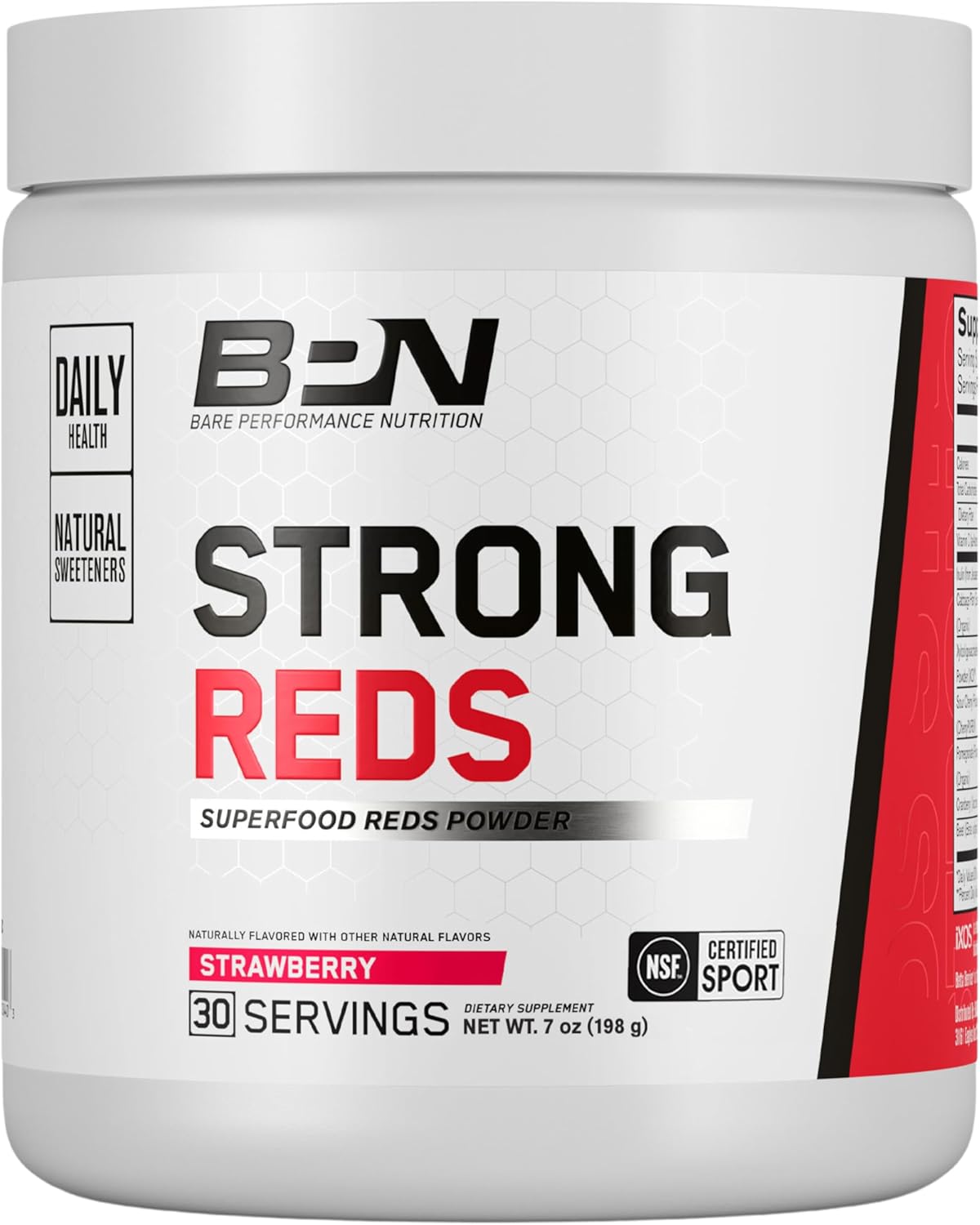 BPN Strong Reds Superfood Powder with Digestive Enzymes and Antioxidants for Improved Natural Energy - 30 Servings - Strawberry Flavor