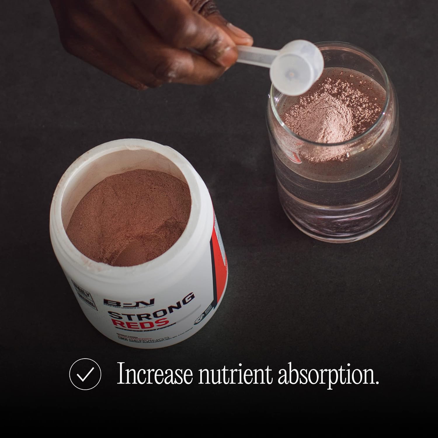 BPN Strong Reds Superfood Powder with Digestive Enzymes and Antioxidants for Improved Natural Energy - 30 Servings - Strawberry Flavor