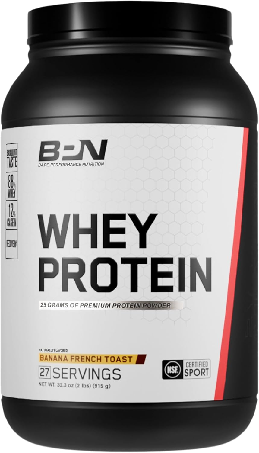 BPN Whey Protein Powder with Native Micellar Casein, Banana French Toast Flavor for Superior Mixability
