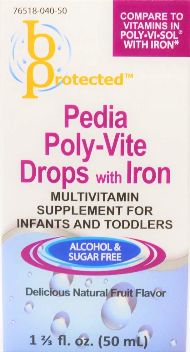 BProtected Pedia Poly-Vite with Iron Liquid Supplement for Children - 50 mL Bottle - BoostGo Australia