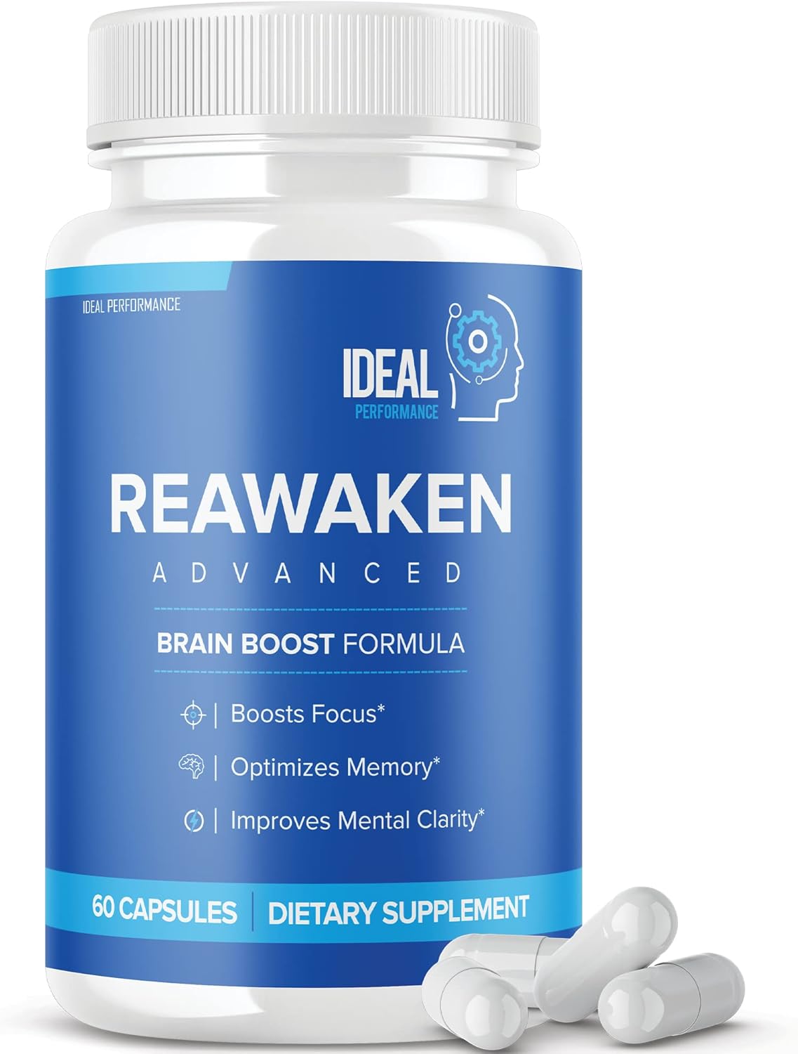 Brain Boost Supplement for Memory - Advanced Formula with 60 Capsules by IDEAL PERFORMANCE