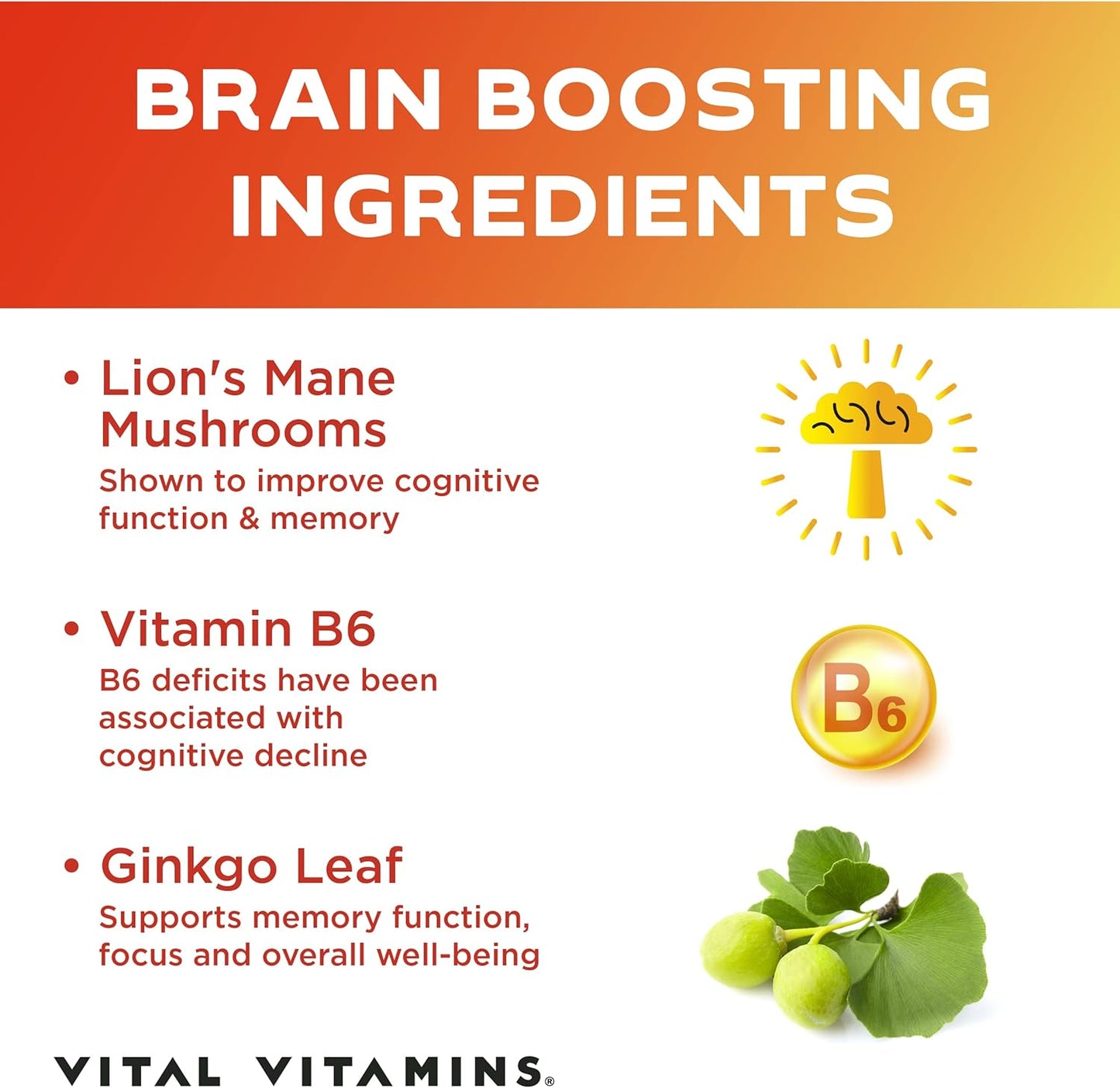 Brain Booster Plus Capsules with Vital Vitamins and Magnesium Glycinate