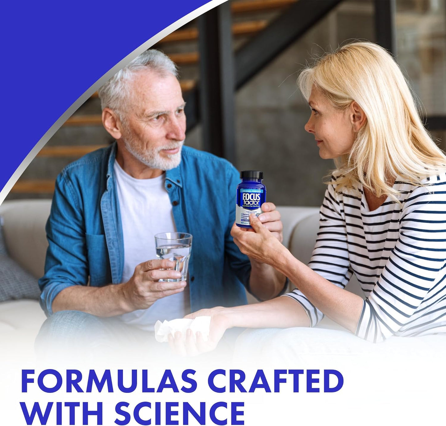 Brain Boosting Multivitamin with Bacopa Monnieri & Tyrosine, Enhanced Memory & Concentration Support, 60 Capsules x 2 Pack