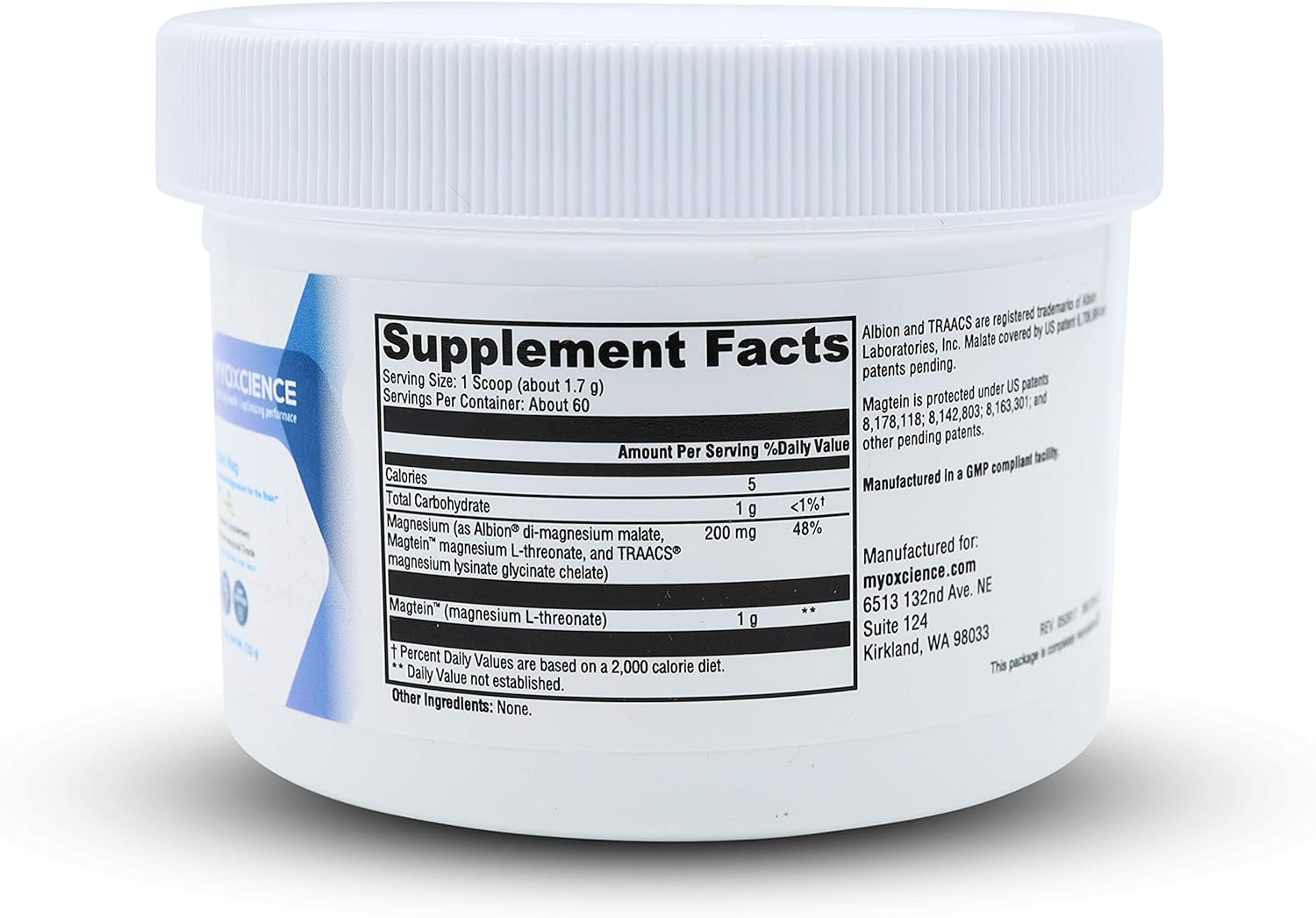 Brain Mag Magnesium L-Threonate & Glycinate Powder - Unflavored Supplement for Cognitive Health and Relaxation