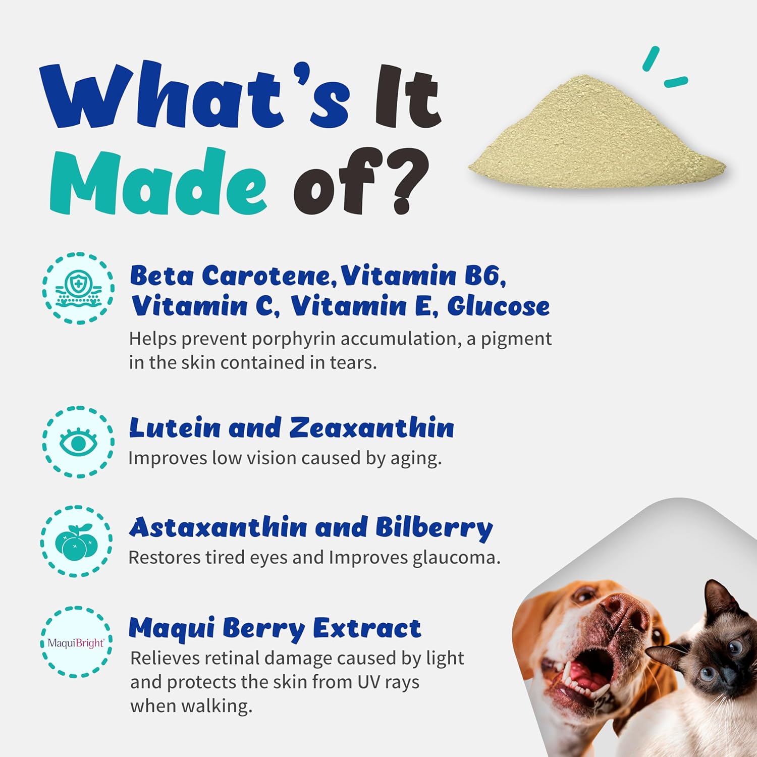 Branvine Eye Guardian for Pets - Promotes Eye Health, Reduces Tear Staining, Allergies, and Wounds (117g) with MaquiBright