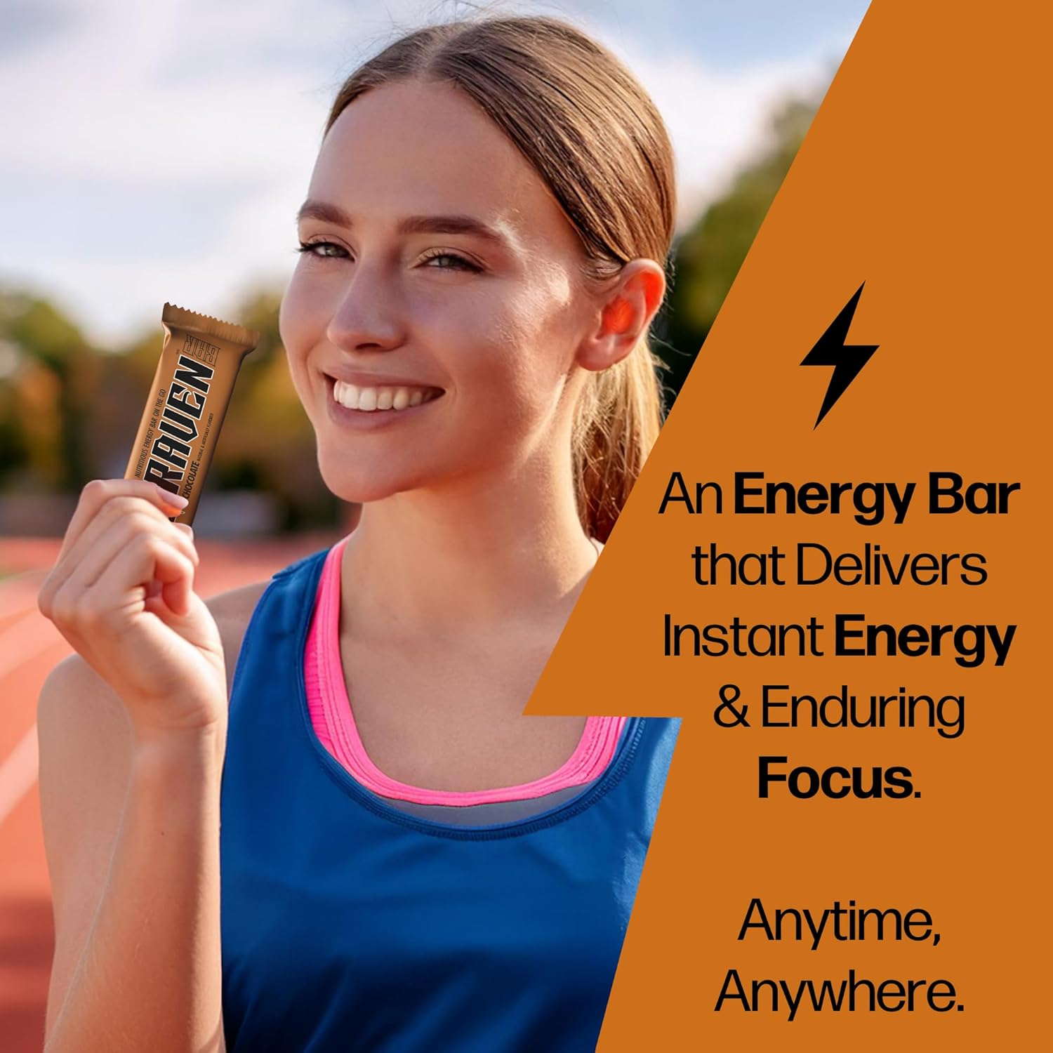 Braven Bar Chocolate Energy Chews: 20-Pack of 1.59 oz Protein Bars - Gluten Free Snacks for Running, Hiking, Sports - On-the-Go Energy Boost with 5g Protein