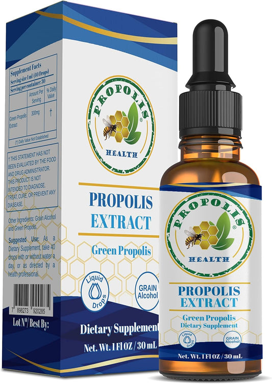 Brazilian Bee Propolis Extract Liquid Supplement - 30 Day Supply - Propolis Drops for Immune Support
