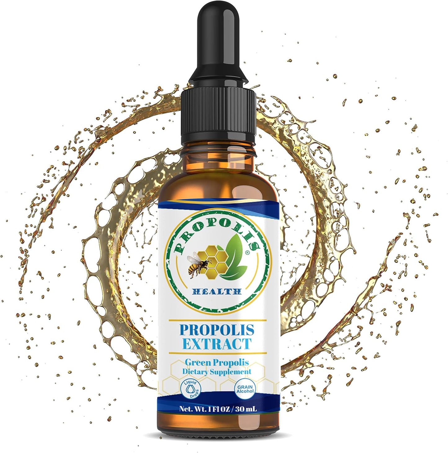 Brazilian Bee Propolis Extract Liquid Supplement - 30 Day Supply - Propolis Drops for Immune Support