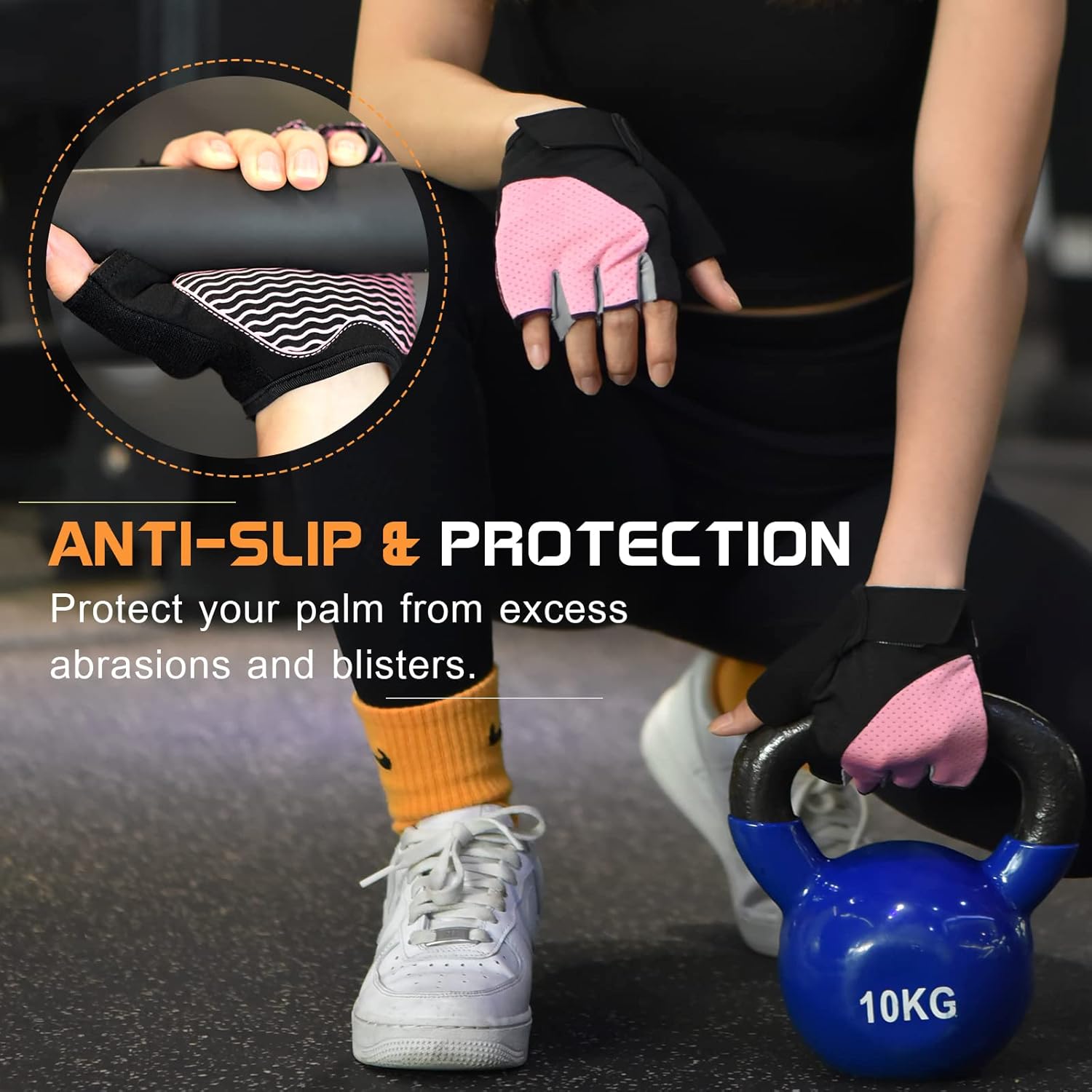 Breathable Fingerless Gym Gloves for Weightlifting, Training, and Cycling