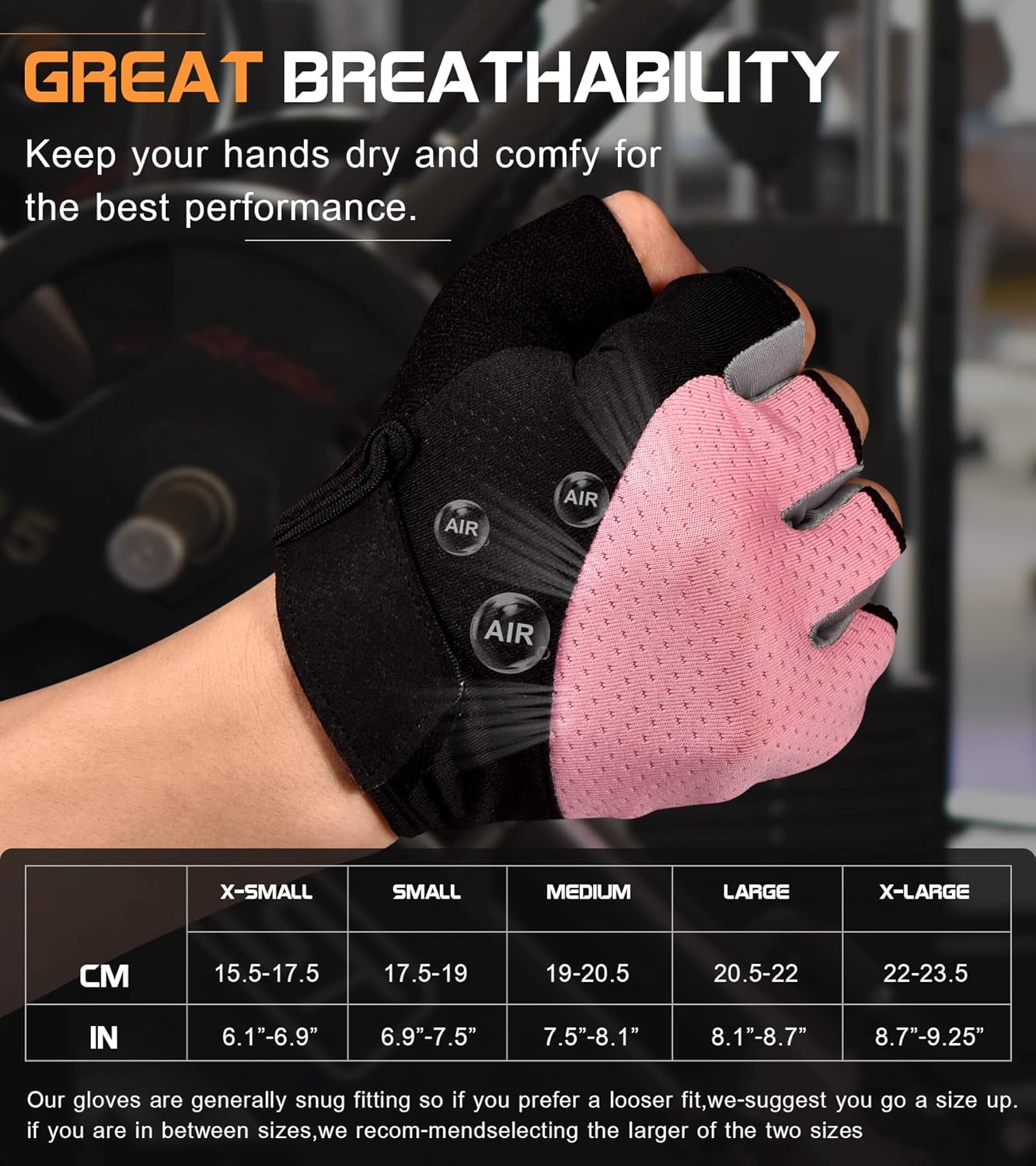 Breathable Fingerless Gym Gloves for Weightlifting, Training, and Cycling
