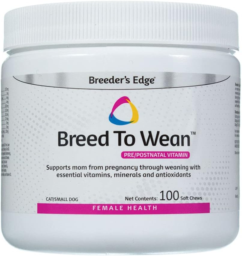Breeder's Edge Breed to Wean Pre/Postnatal Vitamin for Cats & Small Dogs - 100 Count by Revival Animal Health