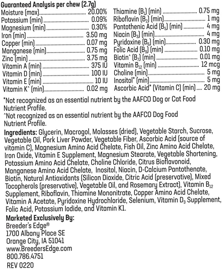 Breeder's Edge Breed to Wean Pre/Postnatal Vitamin for Cats/Small Dogs - 400 Count by Revival Animal Health