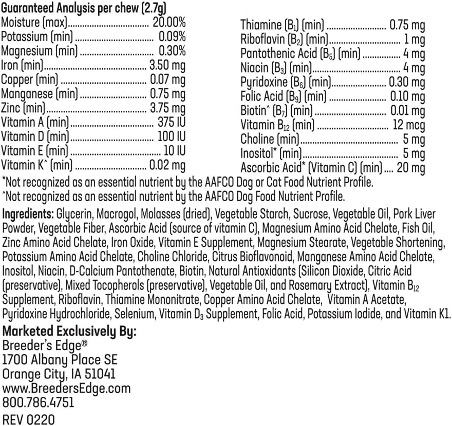 Breeder's Edge Breed to Wean Pre/Postnatal Vitamin for Cats & Small Dogs - 100 Count by Revival Animal Health