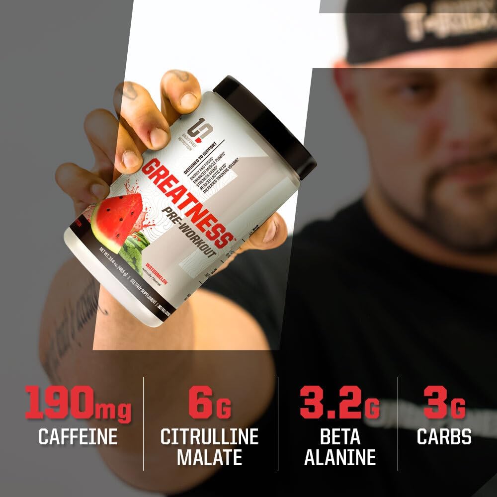 Brian Shaw's Undefined Nutrition Pre-Workout - Enhance Pumps, Energy, Focus & Strength with Citrulline Malate & Beta Alanine (Blue Razz, 30 Servings)