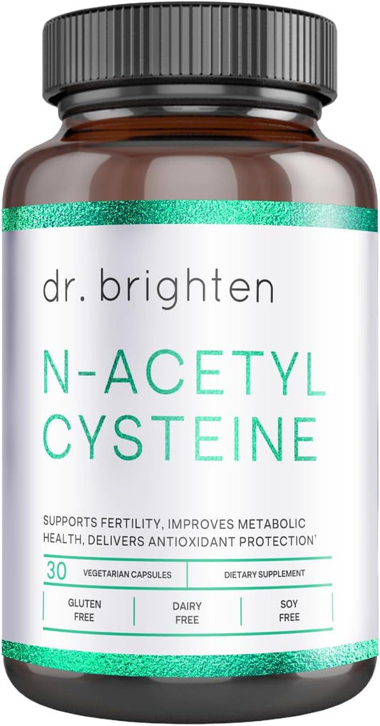 Brighten NAC Supplement: Glutathione Precursor for Detox, Immune Support, PCOS - 30 Capsules