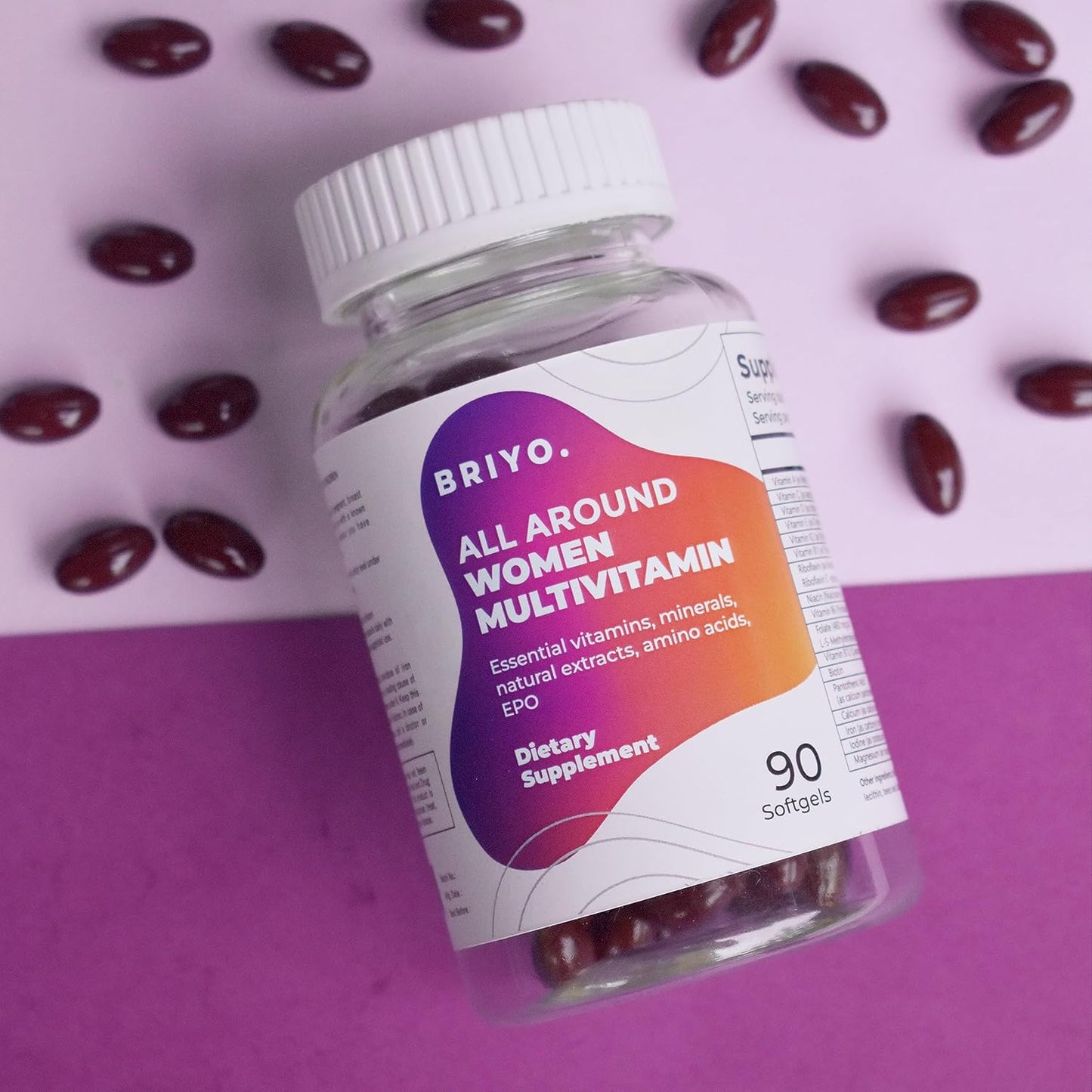 Briyo All Around Women - Multivitamin Supplement with 38 Nutrients - 90 Capsules