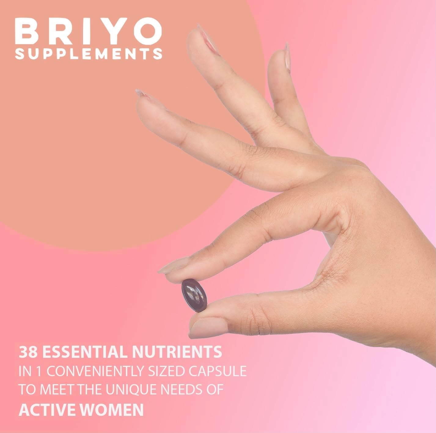 Briyo All Around Women - Multivitamin Supplement with 38 Nutrients - 90 Capsules