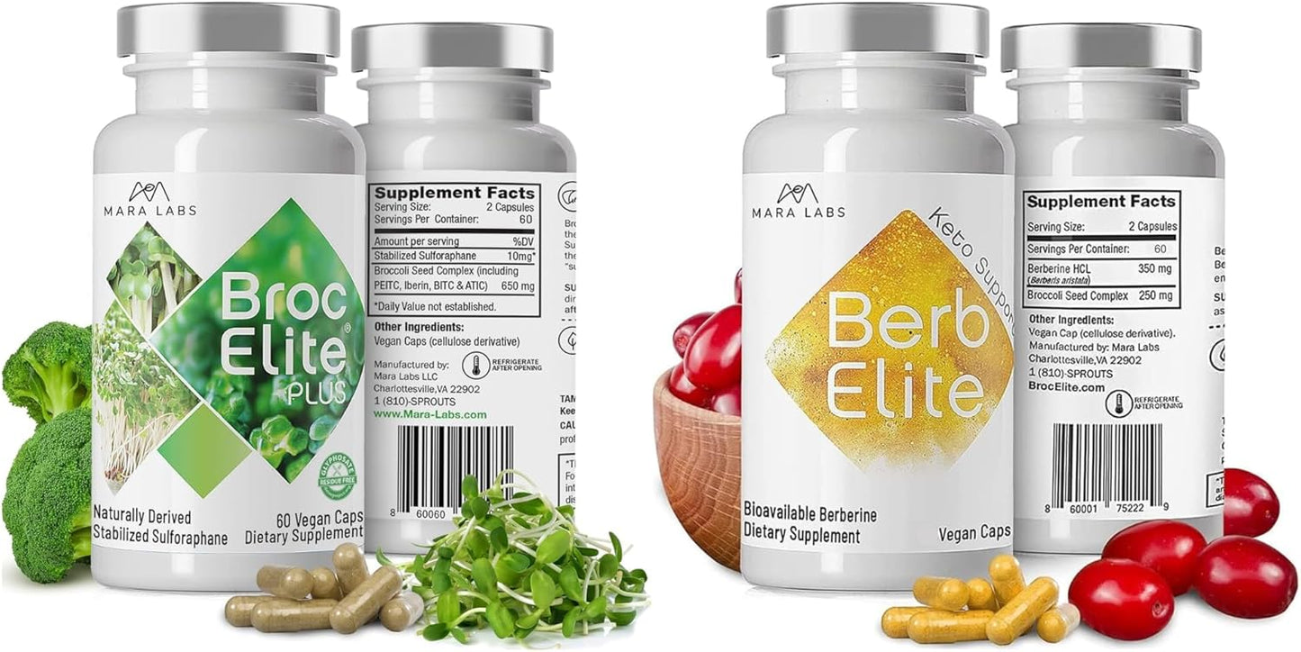 BrocElite and BerbElite Combo Pack - 60 ct. BrocElite + 120 ct. BerbElite by Mara Labs