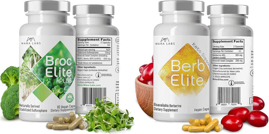 BrocElite and BerbElite Combo Pack - 60 ct. BrocElite + 120 ct. BerbElite by Mara Labs