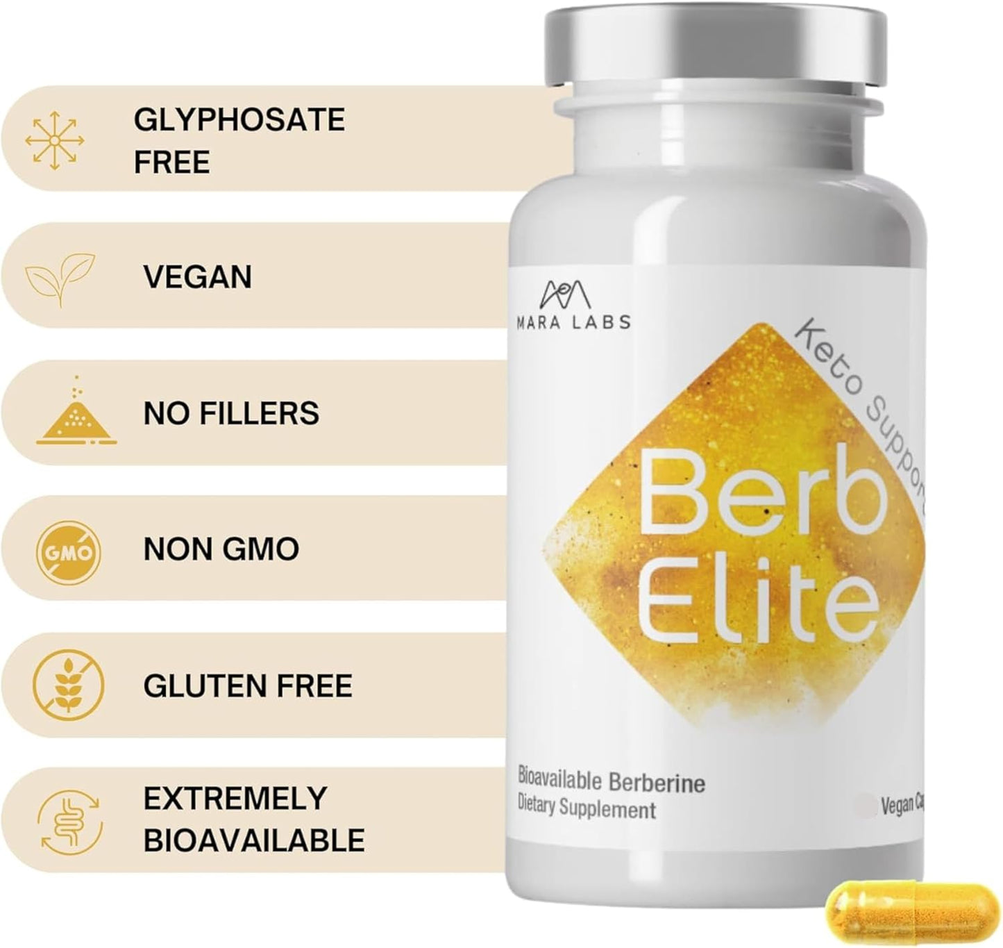 BrocElite and BerbElite Combo Pack - 60 ct. BrocElite + 120 ct. BerbElite by Mara Labs