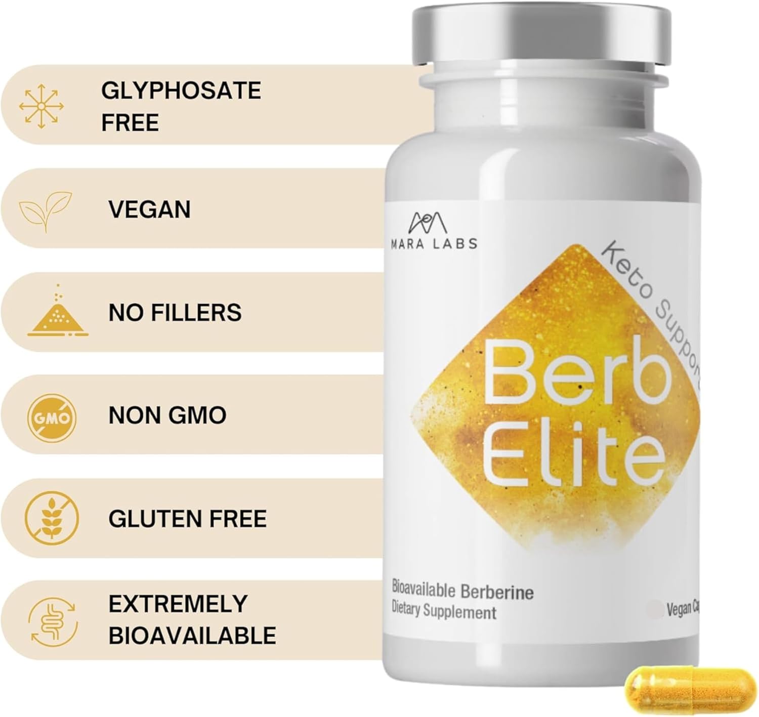 BrocElite and BerbElite Combo Pack - 60 ct. BrocElite + 120 ct. BerbElite by Mara Labs