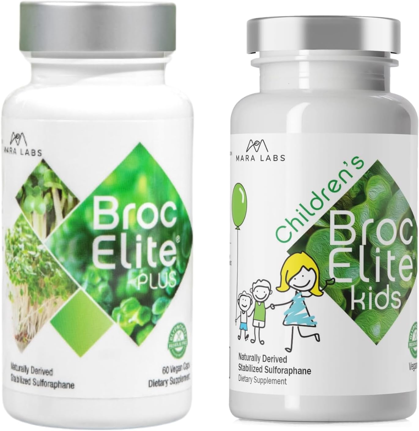 BrocElite Kids 60 with Mara Labs Plus - 30 Servings - Immune Support for Children
