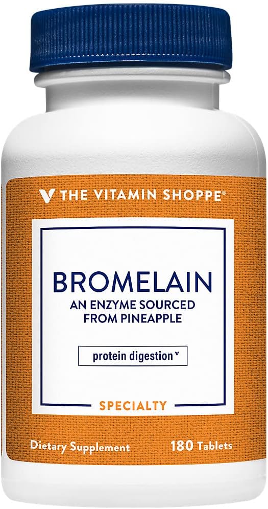 Bromelain 500MG & 2,000 GDU Enzyme Tablets for Protein Digestion - Pineapple Sourced Supplements (180 Count)
