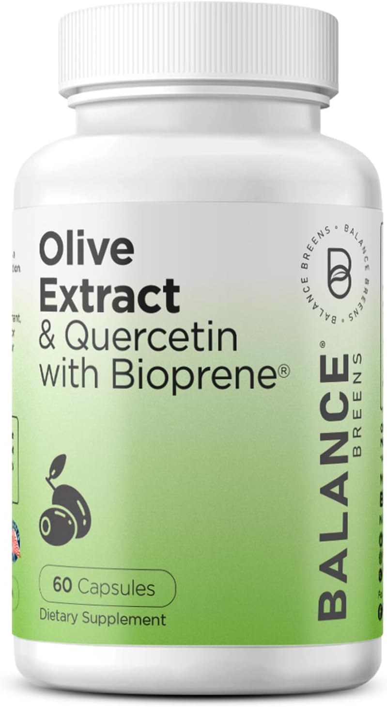 Bromelain 500mg Capsules with Olive Leaf Extract and Quercetin 400mg + Bioperine Black Pepper Extract - Immunity Boosting Supplement Combo